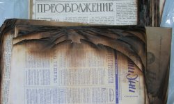 Newspaper remains